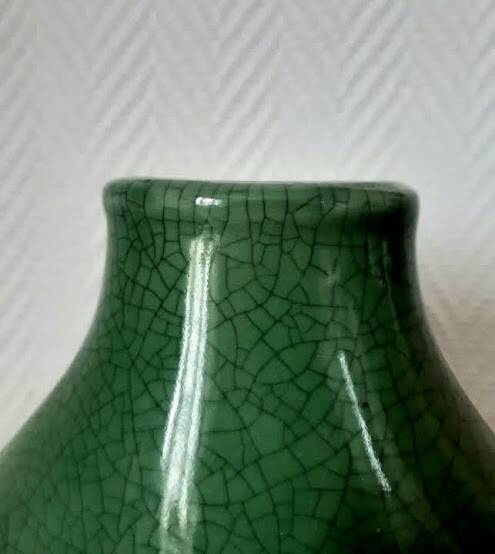 Green designer ceramic vase