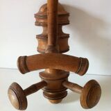 Old wooden patère turned