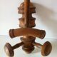 Old wooden patère turned
