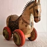 Old toy, wooden horse, India