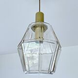 Large Vintage Limburg Glass Pendant Light