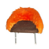 Armchair of child in 1970, metal and orange rug