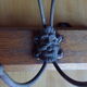 Wooden wall coat rack