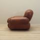 Brown armchair, Italian design, 1970s, production: Italy