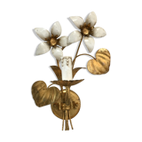 OLIVE BRASS FLOWER WALL LAMP