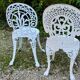 Chaises de jardin en fonte d'aluminium