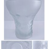 Josef Inwald glass vase with rose decoration H. 20 cm