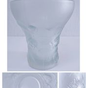 Josef Inwald glass vase with rose decoration H. 20 cm
