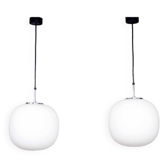 Pair of limburg opaline pendant lights