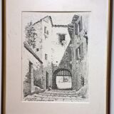Dessin encre signé par J.Claramunt