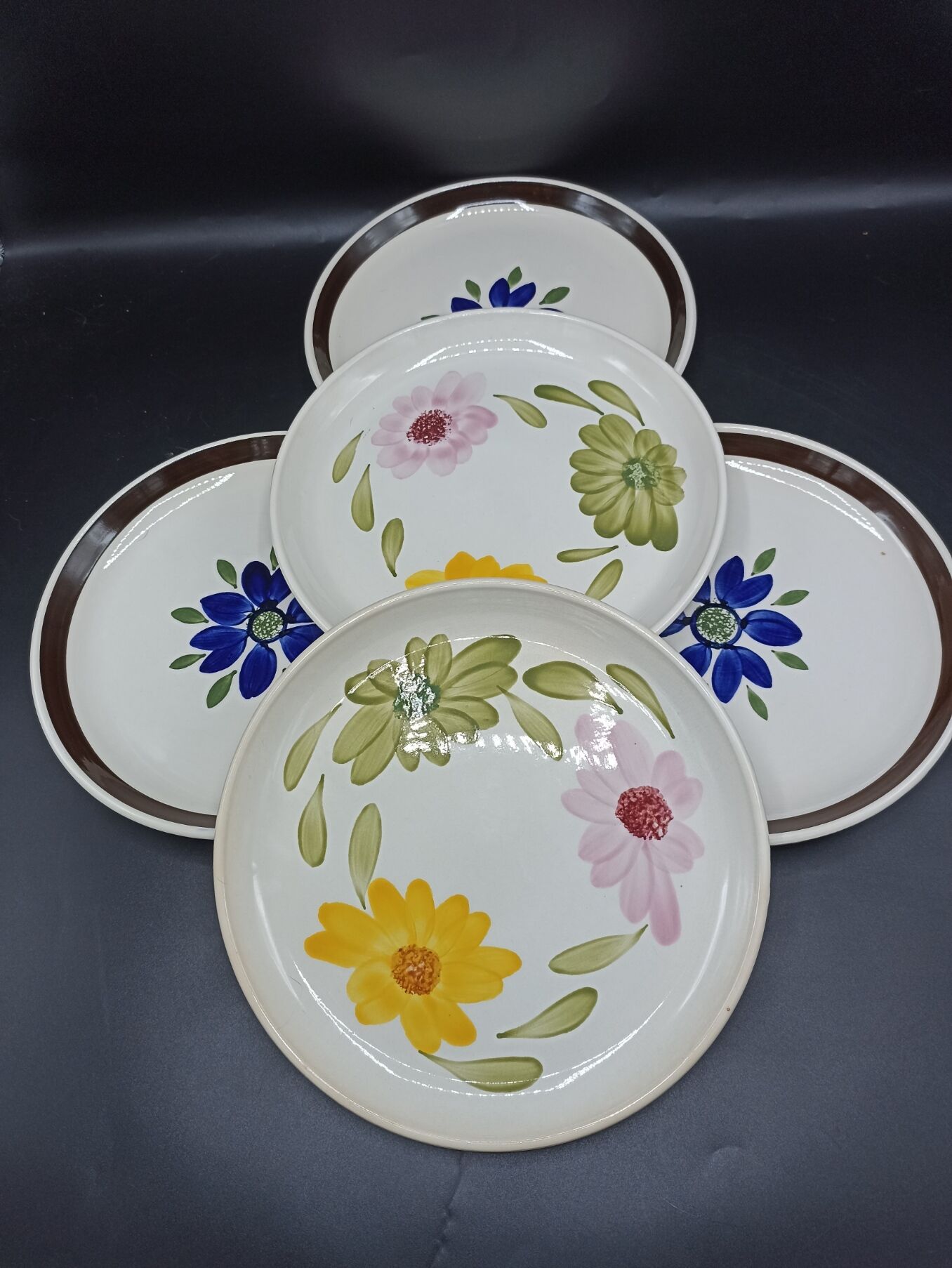 5 mismatched plates Digoin-Sarreguemines
