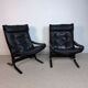 Siesta armchair by Ingmar Relling – black leather – Westnofa