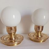 Pair of golden lamps