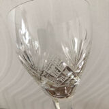 Chiseled crystal glass set