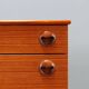Vintage teak veneered chest of drawers, Northern Europe, 1960s.