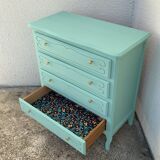 Vintage mint green chest of drawers 1950