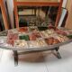 Table basse vintage acier céramique