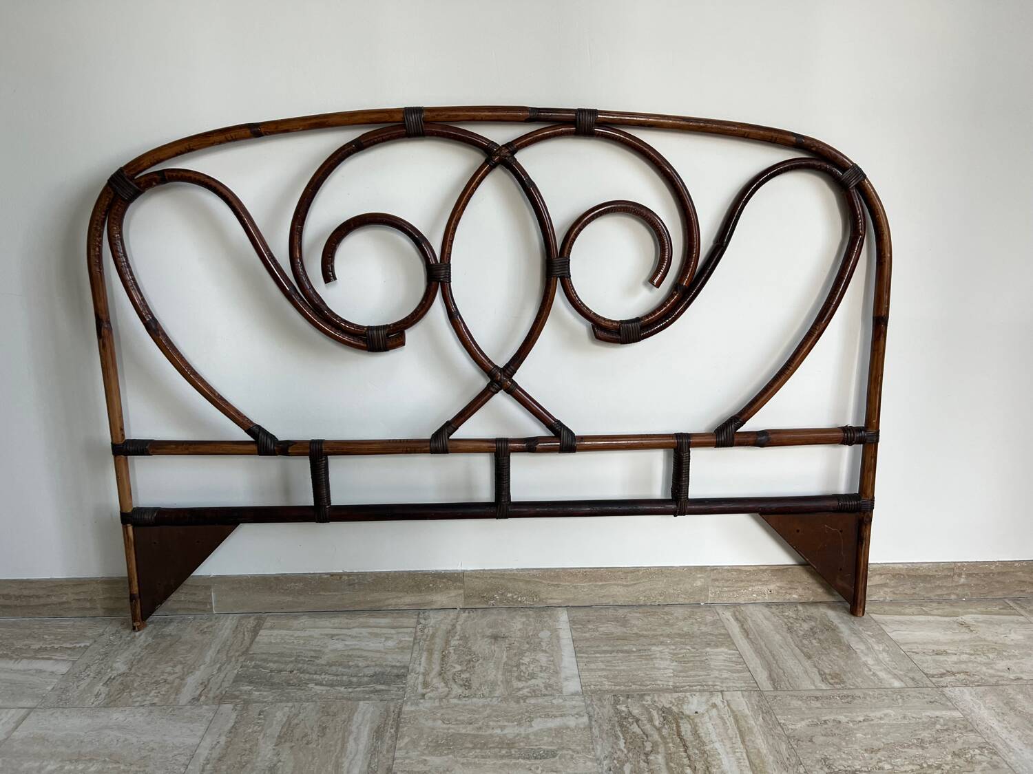Rattan headboard