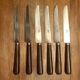 Lot de 6 couteaux manche en bois