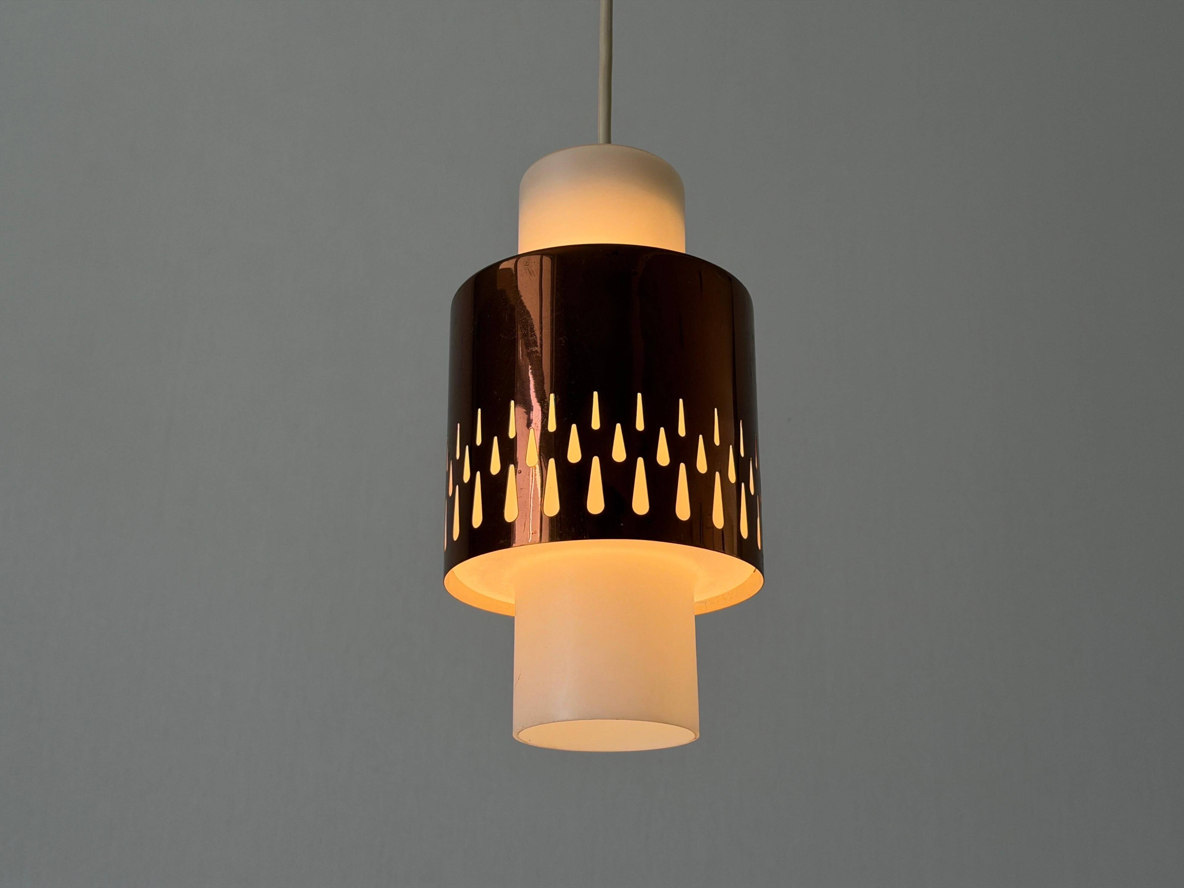 Mid-century brass and glass ceiling light, 1960s, Germany