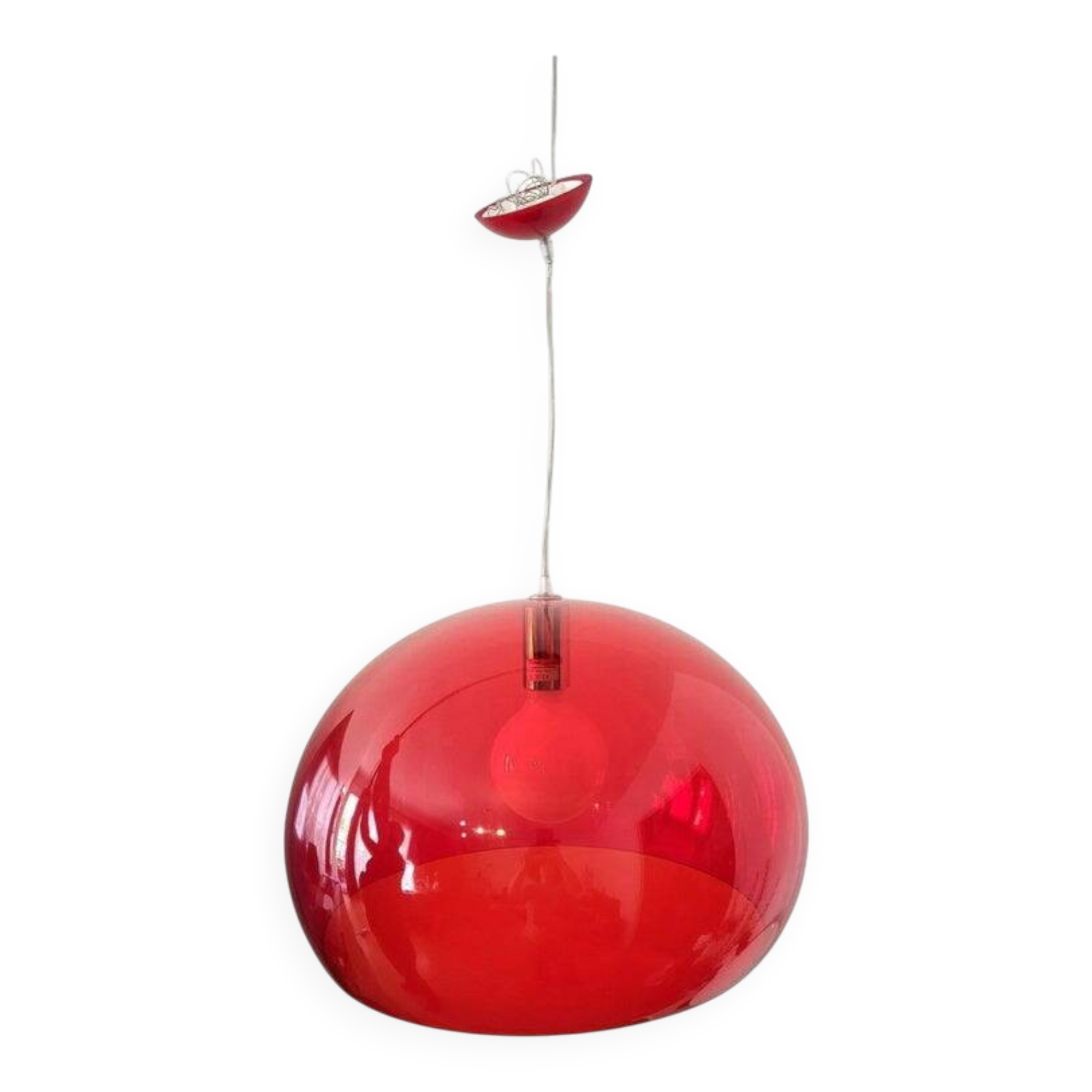 Lustre ICON by Ferruccio Laviani for Kartell Red Italy Modern