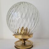Art Deco lamp in brass and glass