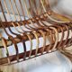 Old Italian vintage rattan rocking chair for children