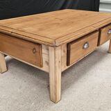 Scandinavian pine 4-drawer coffee table