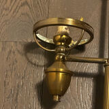 Double lamp fixture in brass, neo-classical style from the 1950s.