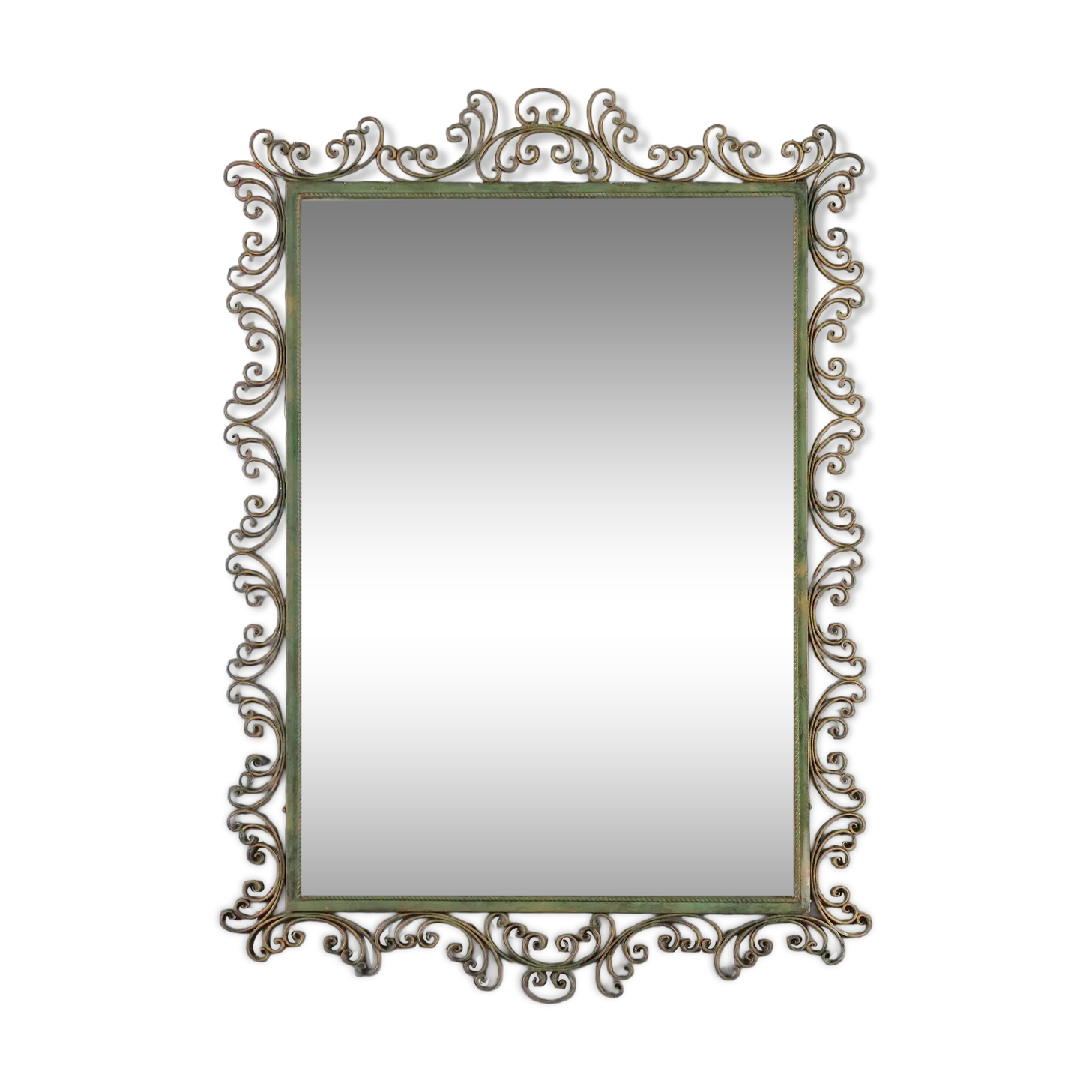 Wrought iron mirror from the 1980s.