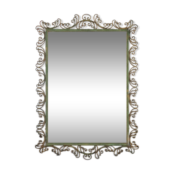 Miroir en fer forgé des années 1980