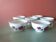 Set of 6 fine and refined cups with red rose decoration.