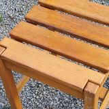 Set de 4 chaises des années 70 brutalistes en chêne