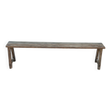 Old farmhouse bench in raw solid wood