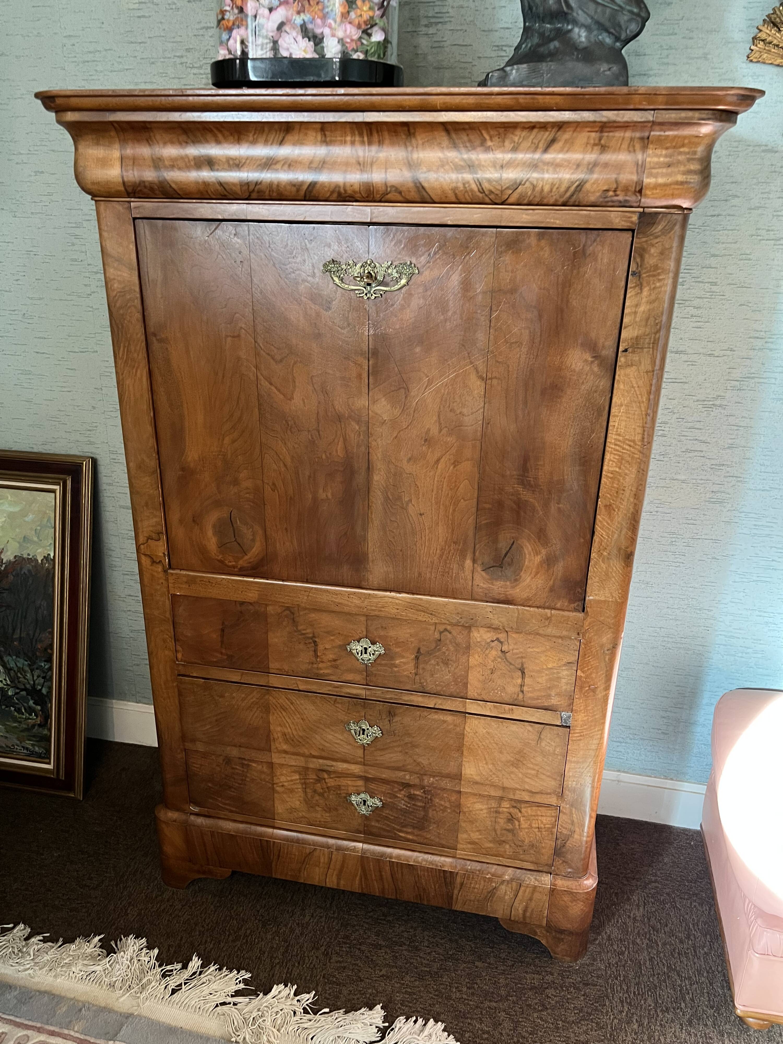 Secretary old nineteenth century mahogany