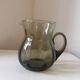 Vintage smoked glass jug pitcher 1970