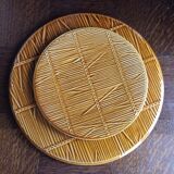 2 round trays by Gien - Val d'Or