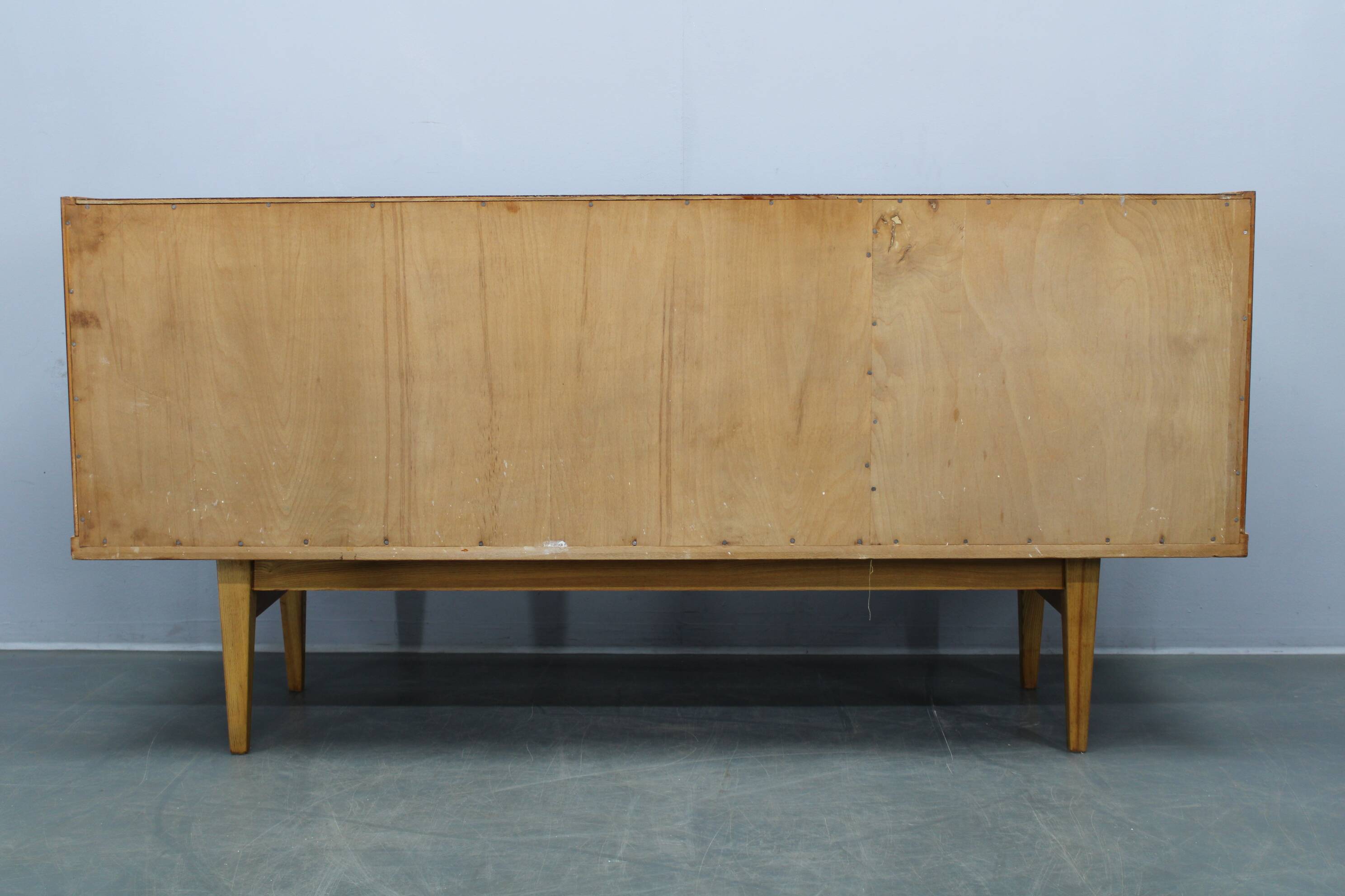 Mid-century teak and maple sideboard, Czechoslovakia, 1960s