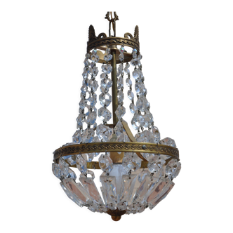 Bronze montgolfiere chandelier with tassels