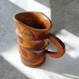Solid wood vase pot