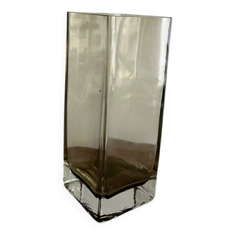 Rectangular Murano-style crystal vase