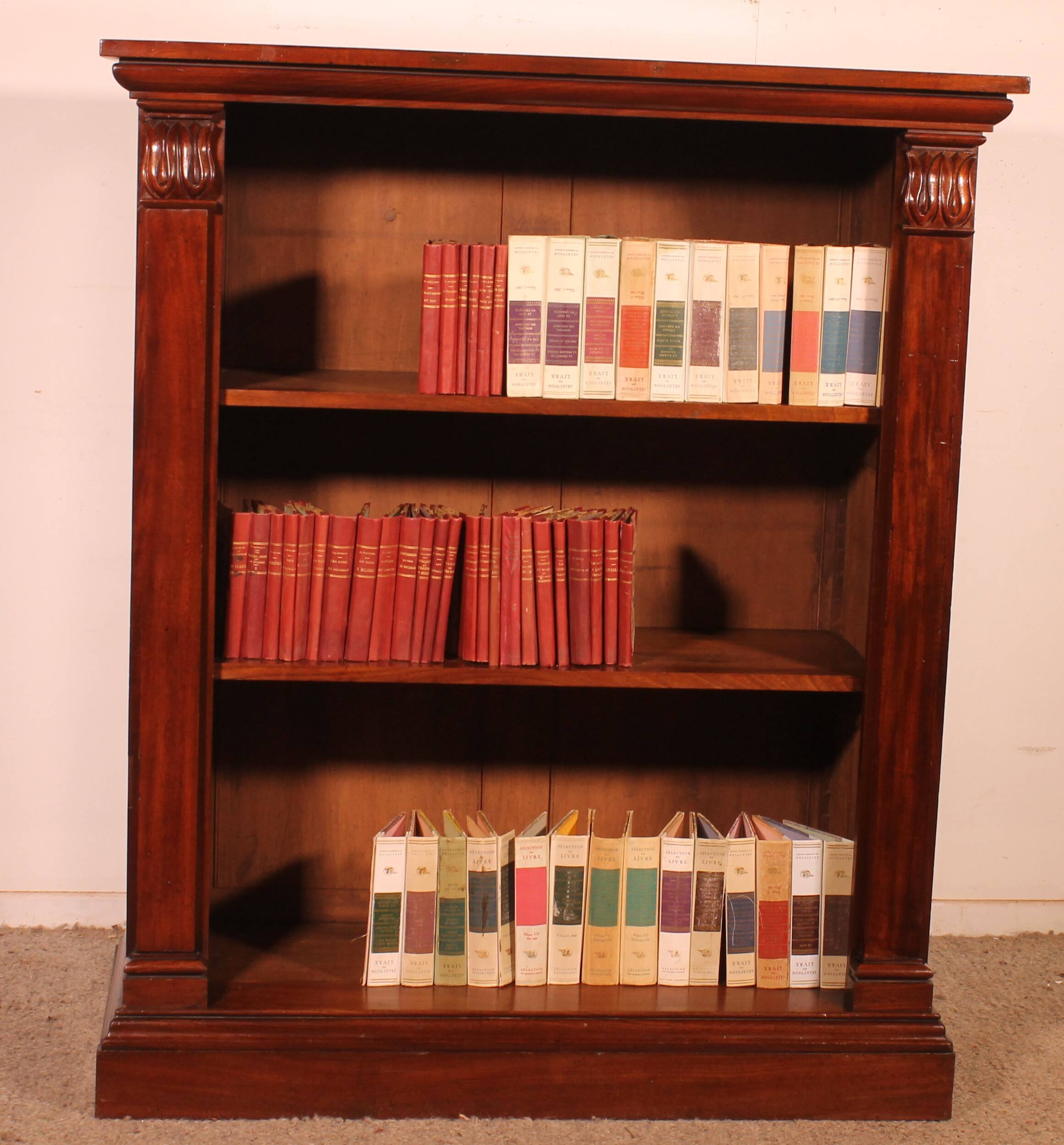 open mahogany library William IV circa 1830-England with drawer