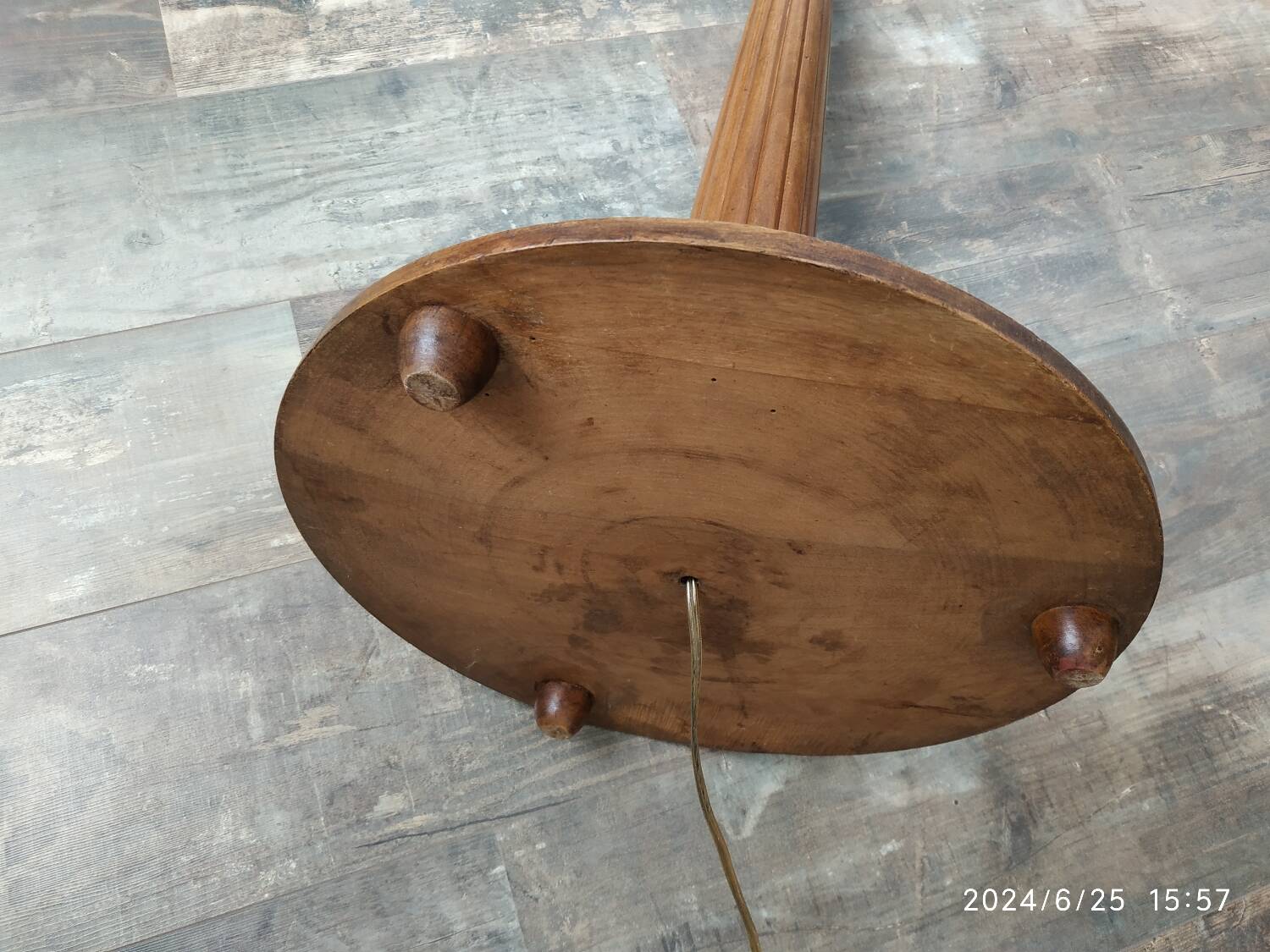 Wooden floor lamp
