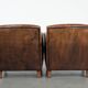 Characterful set of two vintage sheepskin armchairs with beautiful colours