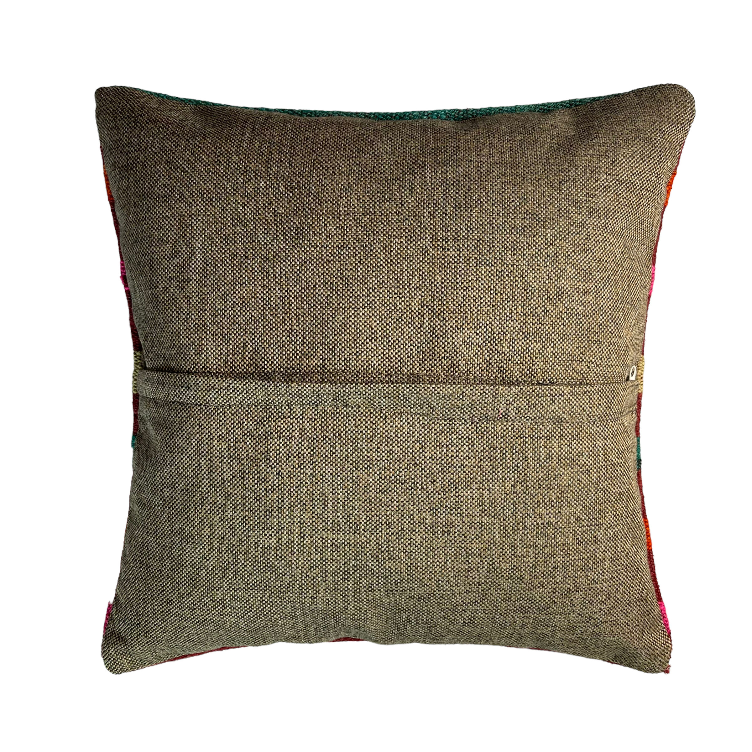 Vintage turkish kilim cushion cover 40 x 40 cm