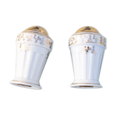 Porcelain golden salt and pepper