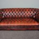 Chesterfield sofa in resistant cowhide, 3 seats