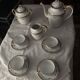 Complete café service porcelain Limoges William Guérin