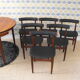 Hans Olsen table and 6 chairs teak, Publisher frem Rojle Denmark 60 years