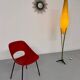 Antique brass and fiber amphora floor lamp from the 60s vintage design